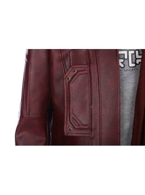 Guardians Of The Galaxy Vol 2 Star-Lord Peter Jason Quill Halloween Cosplay Costume Red Long Windbreaker Full Set