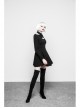 Gothic Female Black Cross Hollow Long Sleeve Elastic Elegant Dress