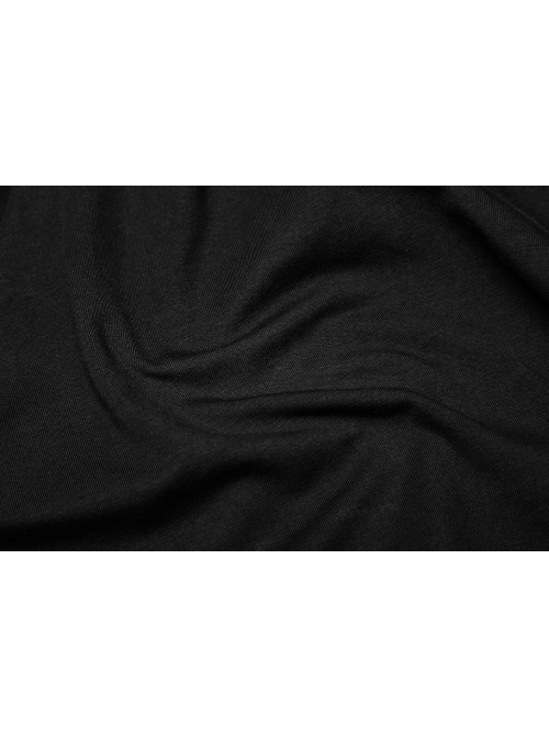 Gothic Female Black Cross Hollow Long Sleeve Elastic Elegant Dress