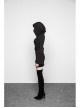 Gothic Witch Black Elastic Hooded Metal Belt Dress