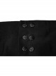 Gothic Witch Black Elastic Hooded Metal Belt Dress