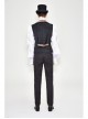 Golden Hand Sew Buttons Back Loop Fake Two Pieces Brown Gothic Jacquard Waistcoat
