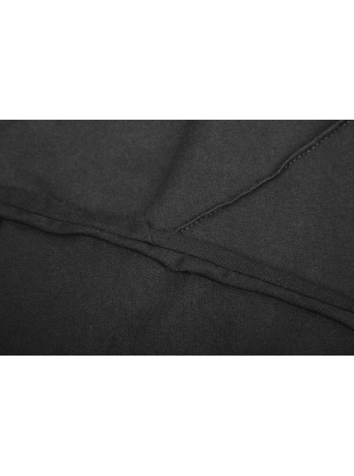Gothic Female Black Hooded Irregular Hem Dress With Belt