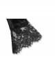 Gothic Female Dark Velvet Lace Stitching Elastic Dress