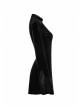 Gothic Female Dark Velvet Lace Stitching Elastic Dress