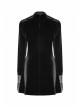 Gothic Female Dark Velvet Lace Stitching Elastic Dress