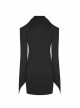 Gothic Female Black Off The Shoulder Moon Printed Slim Fitting Dress