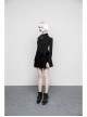Gothic Female Black Off The Shoulder Moon Printed Slim Fitting Dress