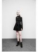 Gothic Female Black Off The Shoulder Moon Printed Slim Fitting Dress