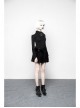 Gothic Female Black Off The Shoulder Moon Printed Slim Fitting Dress