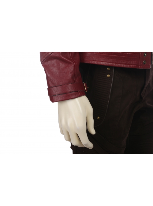 Guardians Of The Galaxy Vol 2 Star-Lord Peter Jason Quill Halloween Cosplay Costume Red Short Jacket Full Set
