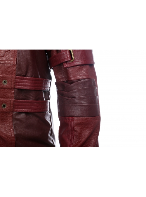 Guardians Of The Galaxy Vol 2 Star-Lord Peter Jason Quill Halloween Cosplay Costume Red Short Jacket Full Set
