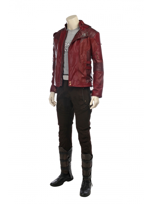 Guardians Of The Galaxy Vol 2 Star-Lord Peter Jason Quill Halloween Cosplay Costume Red Short Jacket Full Set