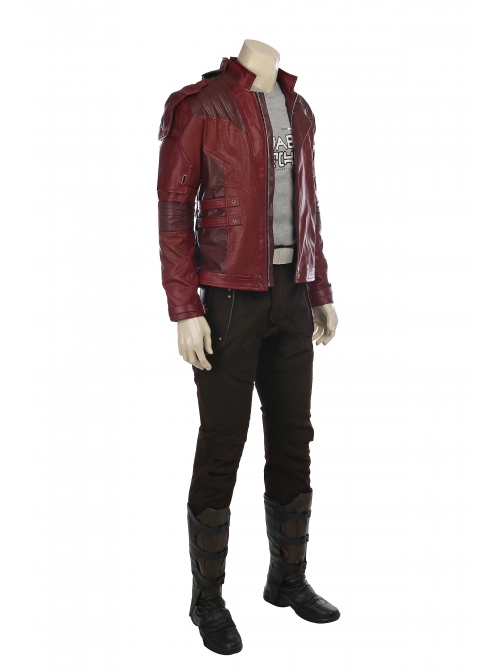 Guardians Of The Galaxy Vol 2 Star-Lord Peter Jason Quill Halloween Cosplay Costume Red Short Jacket Full Set