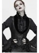 Black 3D Jacquard Low Collar Gothic Velvet Waistcoat