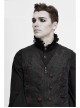 Black Dark Jacquard Chest Plate Buttons Back Lace-up Corner-Shaped Hem Gothic Waistcoat