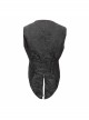 Black Dark Jacquard Chest Plate Buttons Back Lace-up Corner-Shaped Hem Gothic Waistcoat