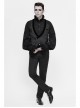 Black Asymmetrical Pleated Splice Velveteen Waist Loop Gothic Waistcoat