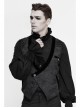 Black Asymmetrical Pleated Splice Velveteen Waist Loop Gothic Waistcoat