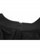 Gothic Female Elegant Black Lace High Waist Chiffon Dress