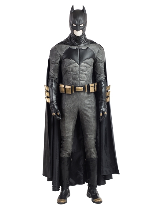 Justice League Batman Bruce Wayne Battle Suit Halloween Cosplay Costume Full Set