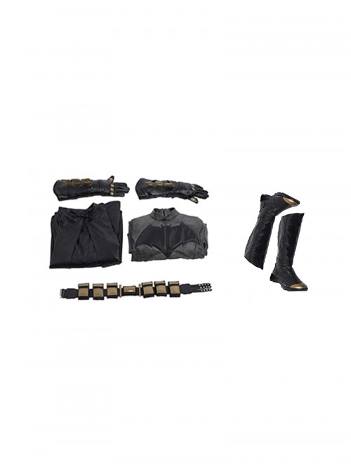 Justice League Batman Bruce Wayne Battle Suit Halloween Cosplay Costume Full Set