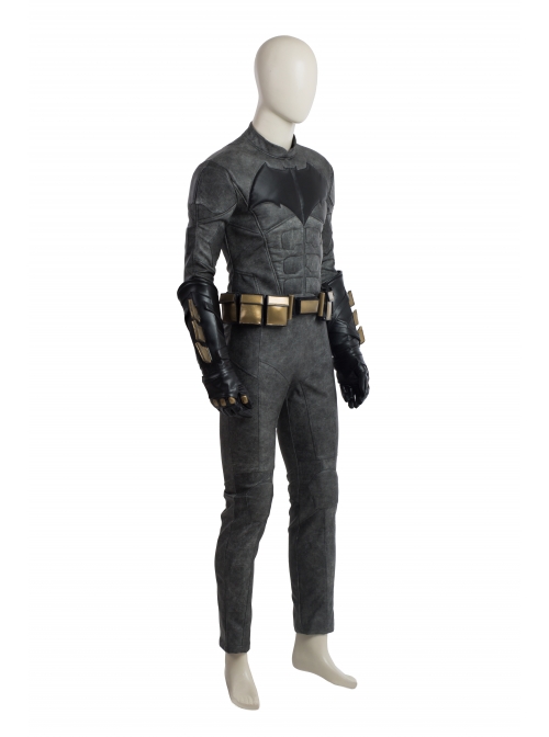 Justice League Batman Bruce Wayne Battle Suit Halloween Cosplay Costume Full Set