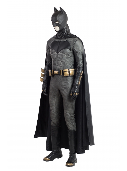 Justice League Batman Bruce Wayne Battle Suit Halloween Cosplay Costume Full Set