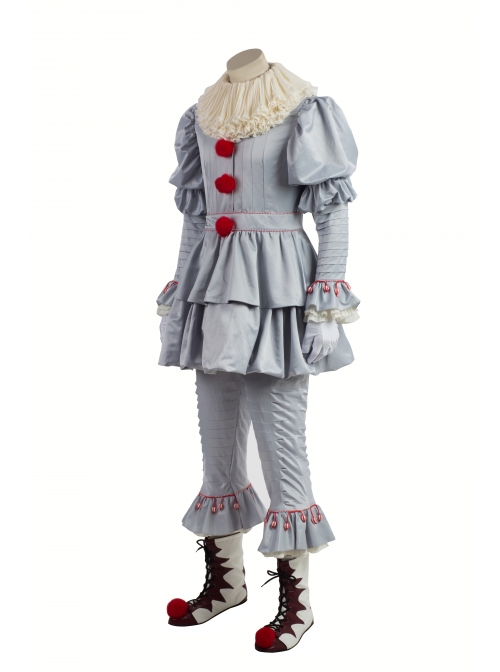 It Pennywise Gray Joker Suit Halloween Cosplay Costume Full Set