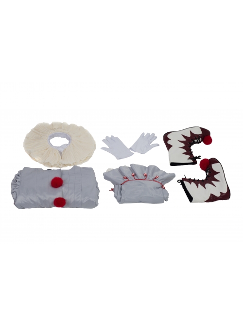 It Pennywise Gray Joker Suit Halloween Cosplay Costume Full Set