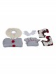 It Pennywise Gray Joker Suit Halloween Cosplay Costume Full Set