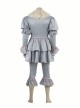 It Pennywise Gray Joker Suit Halloween Cosplay Costume Full Set