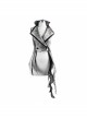 Off White Painted Back Lace-Up Asymmetrical Lace Hem Gothic Waistcoat