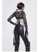 Off White Painted Back Lace-Up Asymmetrical Lace Hem Gothic Waistcoat