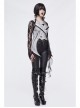 Off White Painted Back Lace-Up Asymmetrical Lace Hem Gothic Waistcoat