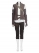 Star Wars The Last Jedi Rey Halloween Cosplay Costume Brown Vest Suit Full Set