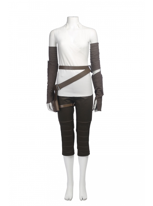 Star Wars The Last Jedi Rey Halloween Cosplay Costume Brown Vest Suit Full Set