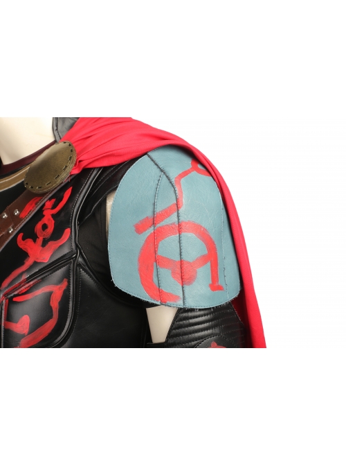 Thor Ragnarok Thor Odinson Black Vest Battle Suit Halloween Cosplay Costume Full Set