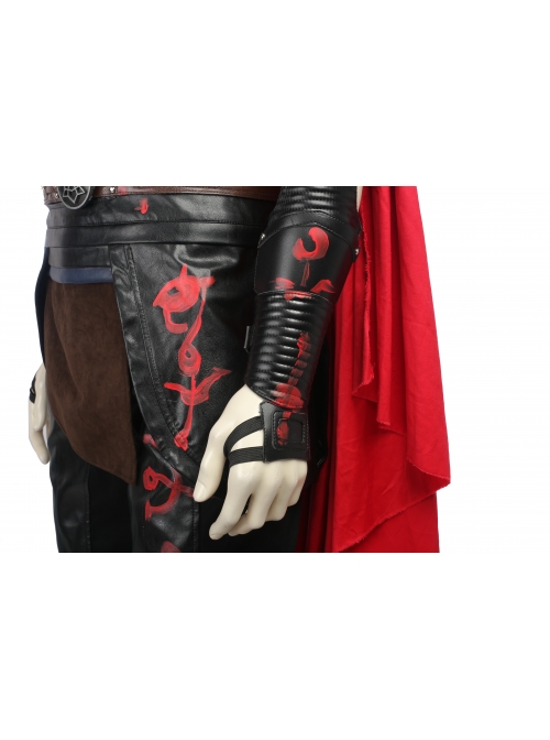 Thor Ragnarok Thor Odinson Black Vest Battle Suit Halloween Cosplay Costume Full Set