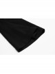 Black Buckle Collar Chest Lace-Up Microphone Sleeves Gothic Skinny T-Shirt