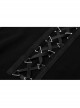 Turtleneck Collect Waist Lace-Up Black Gothic Skinny Bottoming Shirt