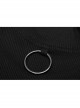 High Collar Chest Crossover Ribbon Small Horn Sleeve Black Short Skinny Gothic Shirt