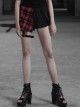 Steam Punk Female Lattice Pleated Patchwork Skirt