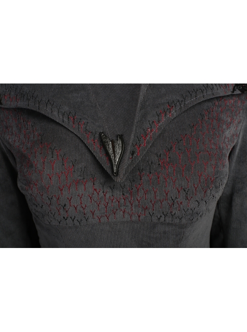Game Of Thrones Season 7 Dragon Mother Daenerys Targaryen Black Dress Set With Cloak Halloween Cosplay Costume Full Set
