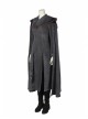 Game Of Thrones Season 7 Dragon Mother Daenerys Targaryen Black Dress Set With Cloak Halloween Cosplay Costume Full Set
