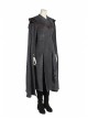 Game Of Thrones Season 7 Dragon Mother Daenerys Targaryen Black Dress Set With Cloak Halloween Cosplay Costume Full Set
