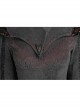 Game Of Thrones Season 7 Dragon Mother Daenerys Targaryen Black Dress Set With Cloak Halloween Cosplay Costume Full Set