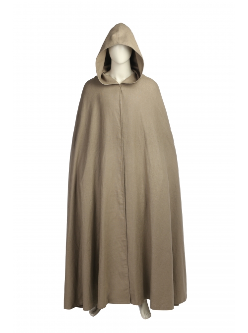 Star Wars The Last Jedi Luke Skywalker Halloween Cosplay Costume Khaki Cloak Full Set