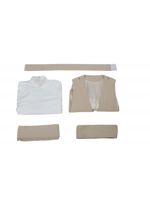Star Wars The Last Jedi Luke Skywalker Halloween Cosplay Costume Khaki Cloak Full Set