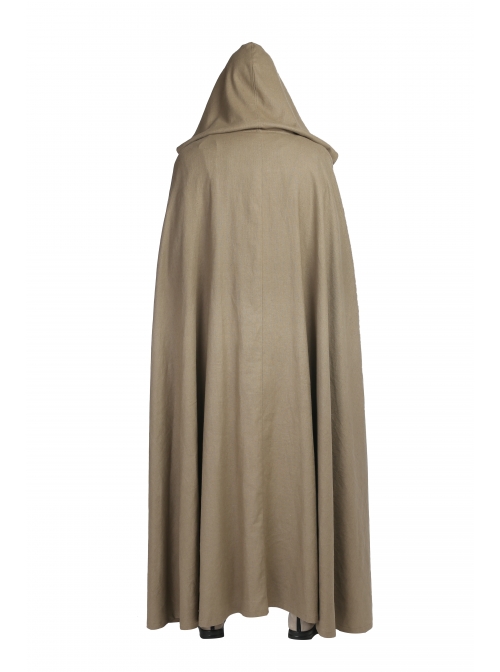 Star Wars The Last Jedi Luke Skywalker Halloween Cosplay Costume Khaki Cloak Full Set